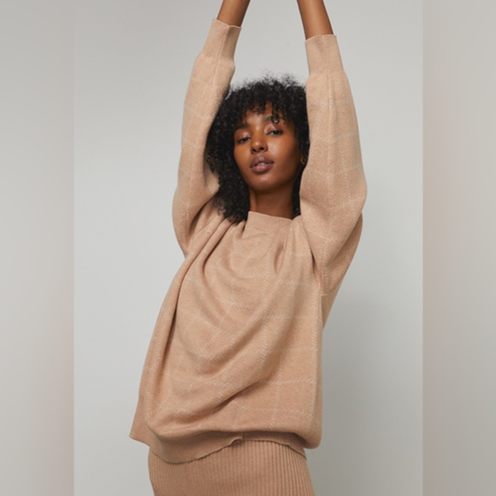 Lunya Cozy cotton silk pullover tranquil tan (nutmeg)